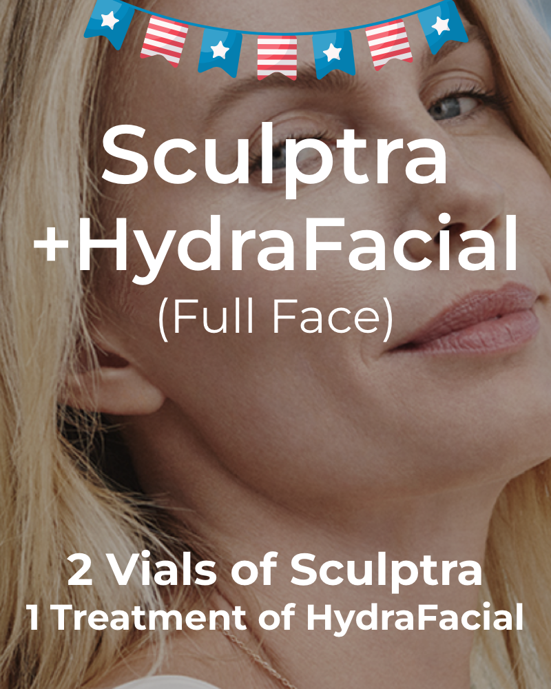 Service Voucher - 2 Vials of Sculptra + One (1) Free Full Face HydraFacial Treatment