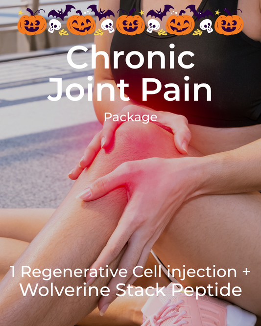 Service Voucher - Chronic Joint Pain Package: 1 Regenerative Cell Injection + FREE Wolverine Stack Peptide