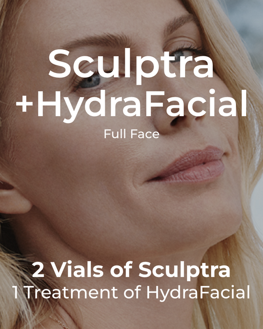 Service Voucher - 2 Vials of Sculptra + One (1) Free Full Face HydraFacial Treatment