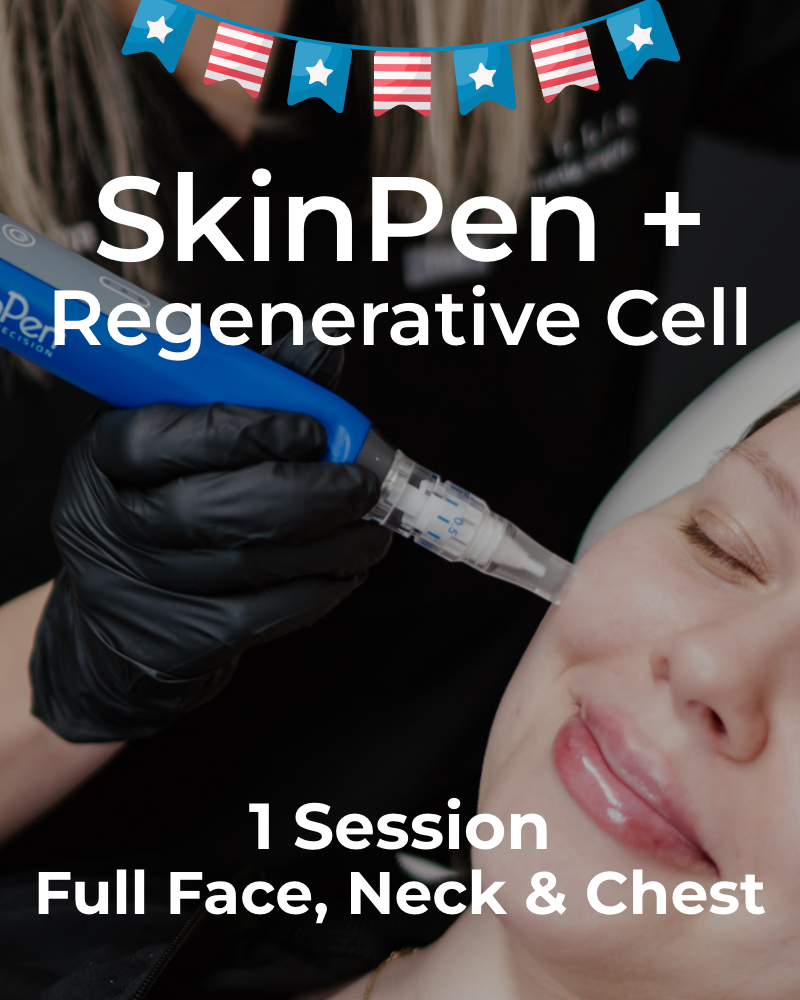 One (1) SkinPen + 3ml Regenerative Cell Treatment - Full Face, Neck & Chest
