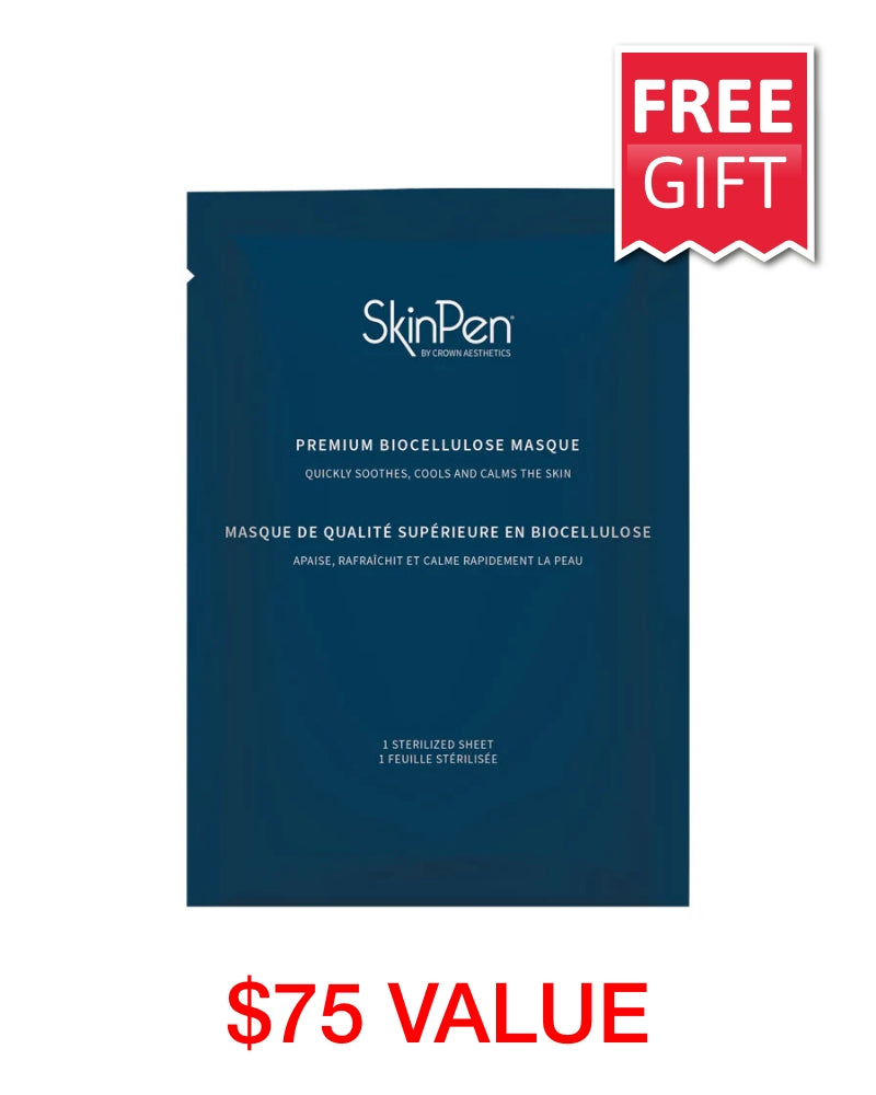 Three (3) SkinPen Treatments (Full Face) + FREE Post Treatment SkinPen Biocellulose Masque ($75 Value)