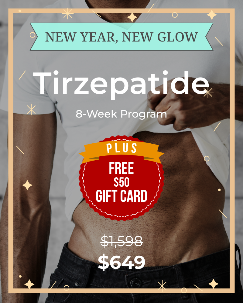 Service Voucher - Tirzepatide GLP-1, GIP 8-Week Program + FREE $50 Total Med Gift Card